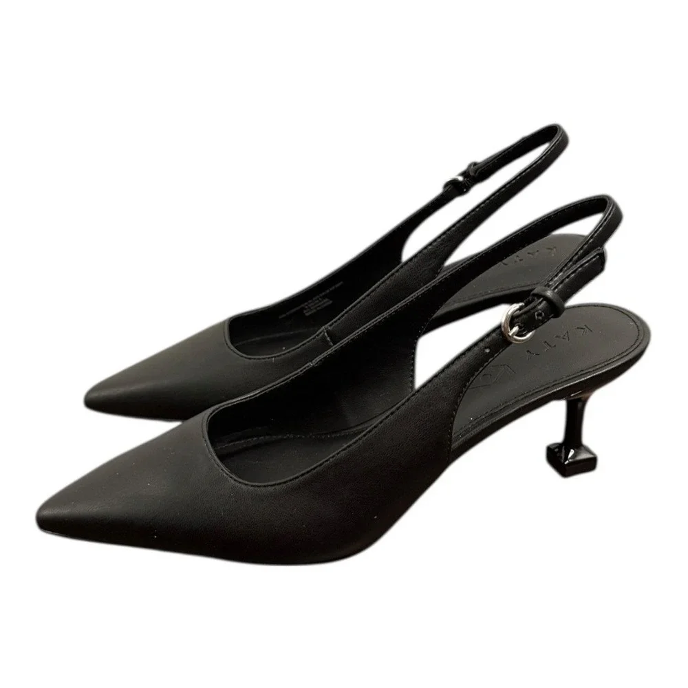 Katy Perry The‎ Oceanview Slingback Heels Softy Nappa Black 8 NIB
